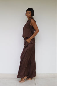 Ting Pants, Lyocell Silk, Earth Cacao, view 7