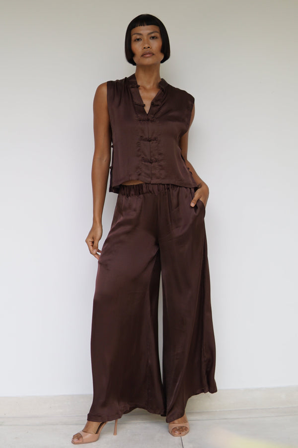 Ting Pants, Lyocell Silk, Earth Cacao