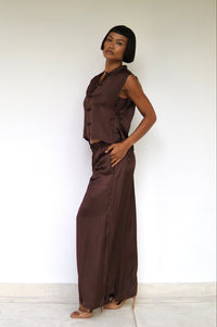 Ting Pants, Lyocell Silk, Earth Cacao, view 3