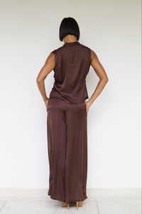 Ting Pants, Lyocell Silk, Earth Cacao, view 4