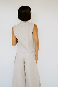 Lin Vest, Linen, Natural Linen, view 3