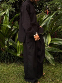 Jing Jacket, Linen, Black Jade with Stone, view 10