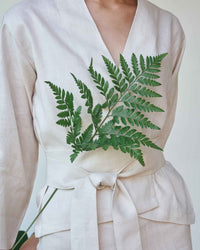 Mai Kimono Suit, Linen, Pearl