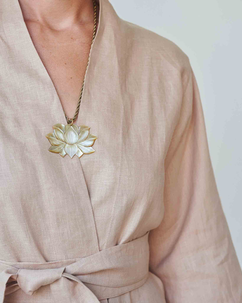 Mai Kimono Suit, Linen, Tan, view 7