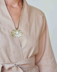Mai Kimono Suit, Linen, Tan, view 7