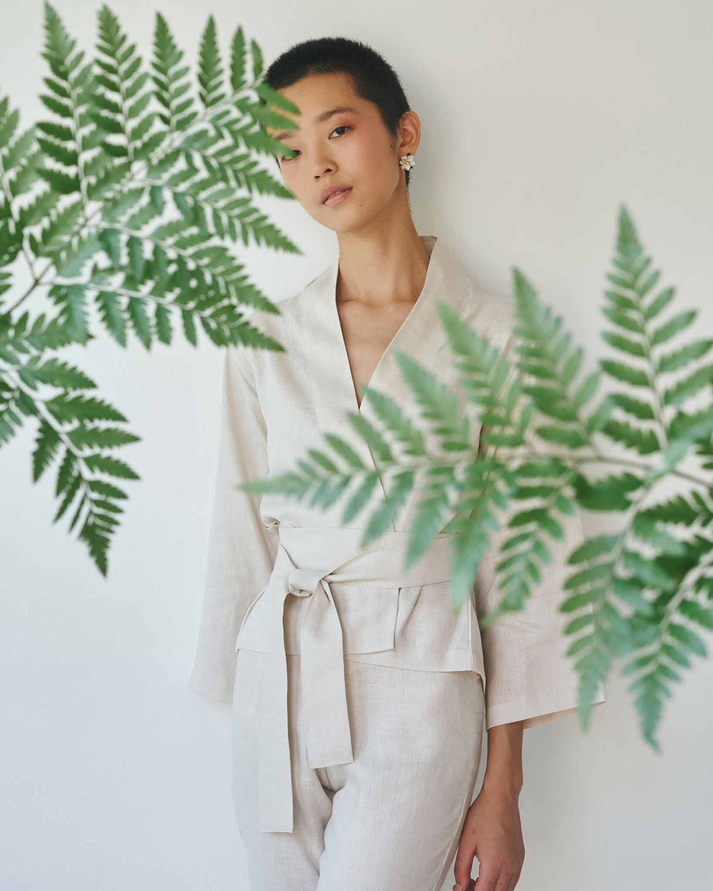 Mai Pant, Linen, Pearl, view 4