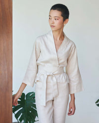 Mai Pant, Linen, Pearl, view 2