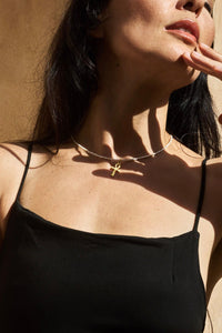 Sekhem Ankh Pearl Necklace, 18K Gold Plated Sterling Silver, view 4