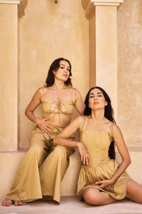 NaRa Pant, Cotton, Temple Gold, view 8