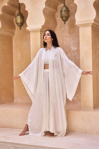 Aset Kimono, Lyocell Silk, Lotus White, view 2