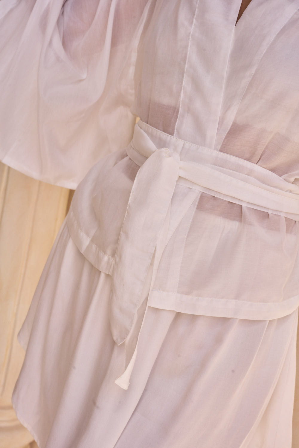 Makoto Kimono, Silk Cotton, Lotus White, view 5