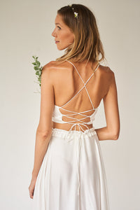 Lotus Top - Silk Viscose - Pearl White Tiyara Soul Wear