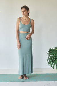 Kaili Skirt - Plant Viscose - Sage Tiyara Soul Wear