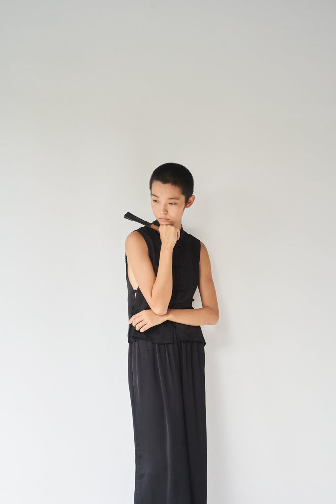 Lotus Pant - Silk Viscose - Black Onyx Tiyara Soul Wear