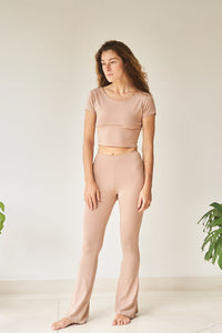 Wulan Pant - Plant Viscose - Tan Tiyara Soul Wear
