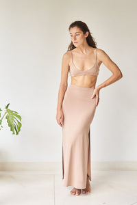 Kaili Skirt - Plant Viscose - Tan Tiyara Soul Wear