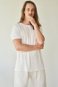 Kai Shirt, Bamboo, Pearl White, view 2