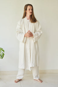 Dao Long Kimono, Hemp, Pearl White, view 2