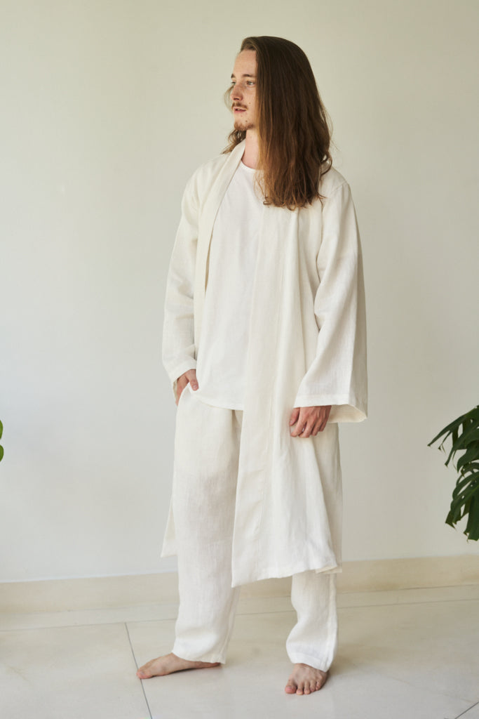 Shen Pant, Linen, Pearl, view 6