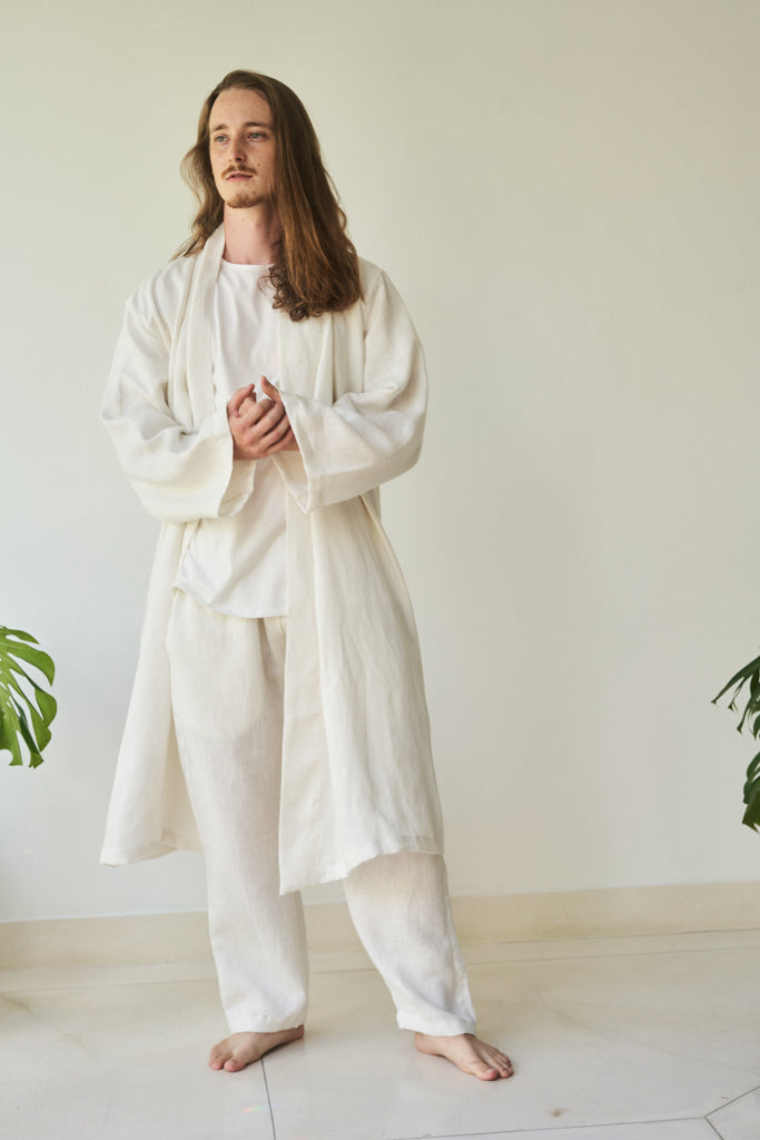 Shen Pant, Linen, Pearl, view 7