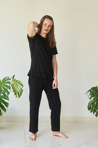 Kai Shirt, Bamboo, Black Onyx, view 6