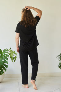 Kai Shirt, Bamboo, Black Onyx, view 3