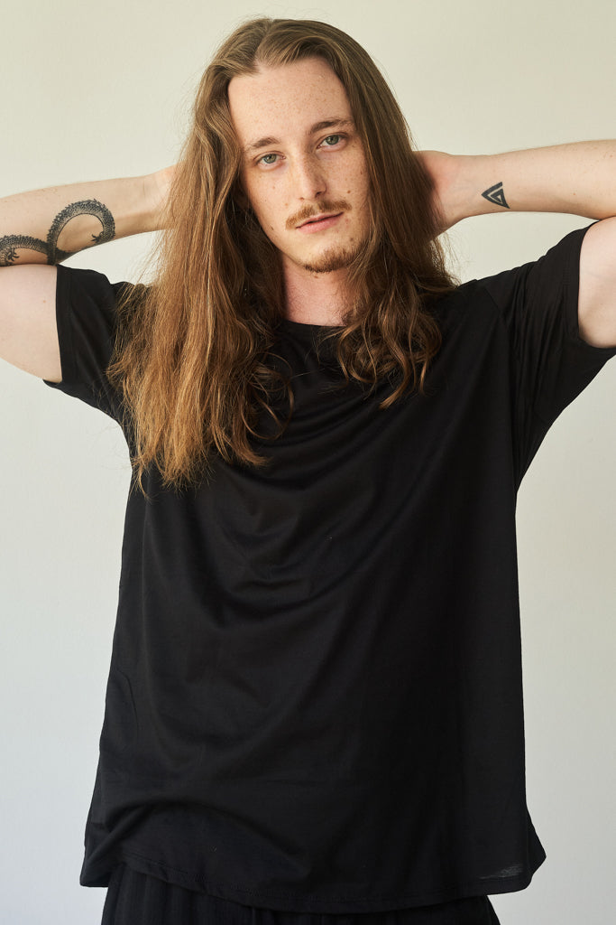 Kai Shirt, Bamboo, Black Onyx, view 2