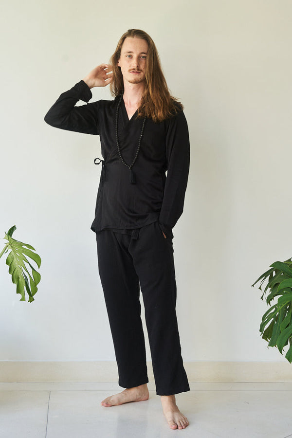 Chen Pant, Linen Cotton, Black Onyx