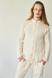 Chen Pant, Linen Cotton, Pearl White, view 7