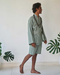 Shen Kimono, Linen, Sage