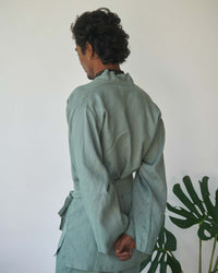 Shen Kimono, Linen, Sage, view 4