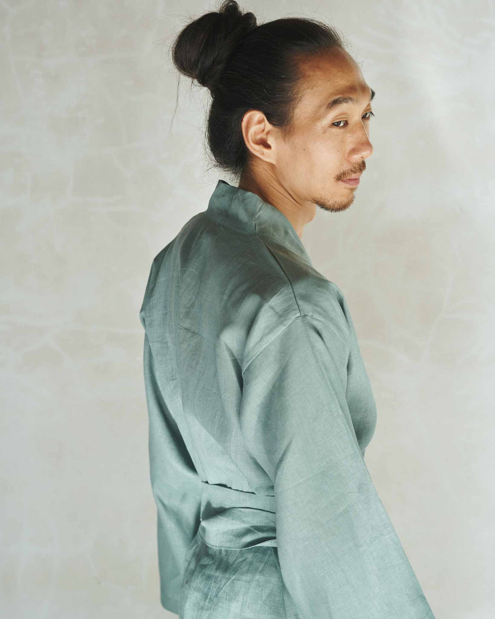 Shen Kimono, Linen, Sage, view 6