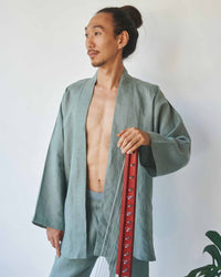 Shen Pant, Linen, Sage, view 3