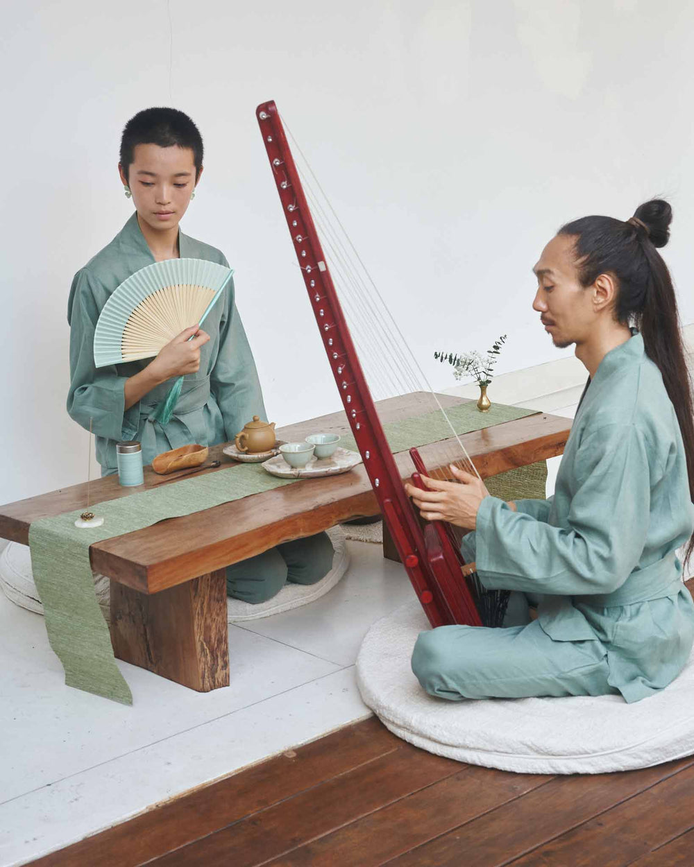 Shen Pant, Linen, Sage, view 6