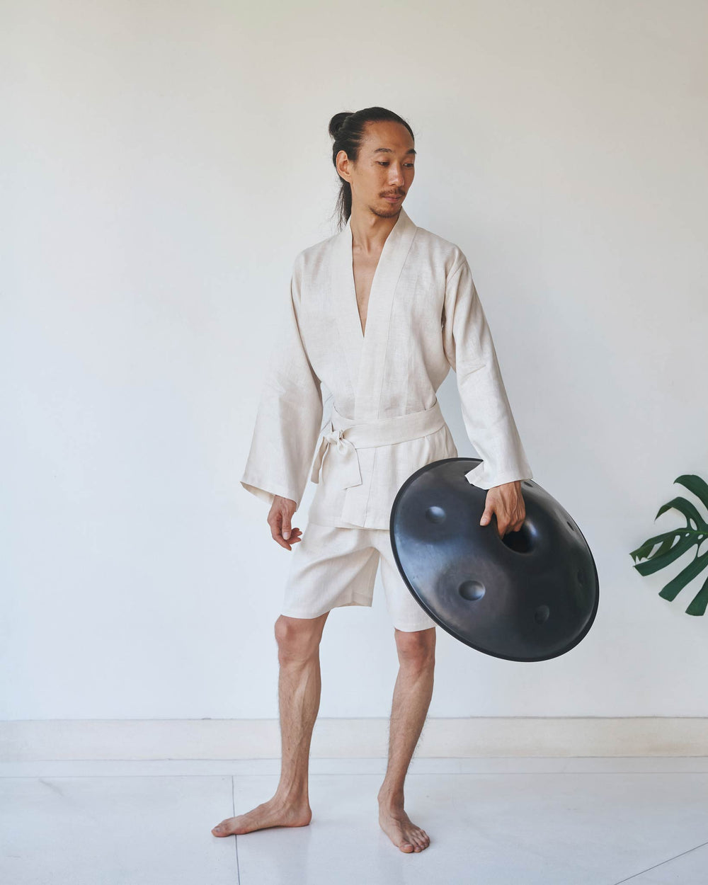Shen Short, Linen, Pearl, view 2