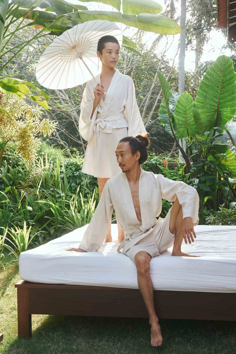 Shen Short, Linen, Pearl, view 3