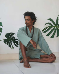 Shen Short, Linen, Sage, view 2