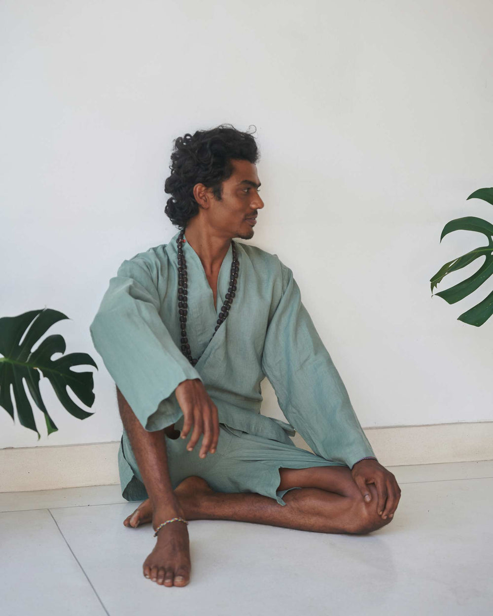 Shen Short, Linen, Sage, view 3