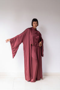Aset Kimono, Lyocell Silk, Autumn Plum, view 4