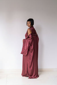 Aset Kimono, Lyocell Silk, Autumn Plum, view 2