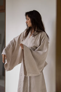 Yori Kimono, Linen, Natural Linen, view 6