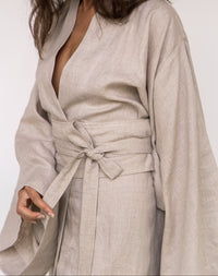 Yori Kimono, Linen, Natural Linen, view 4