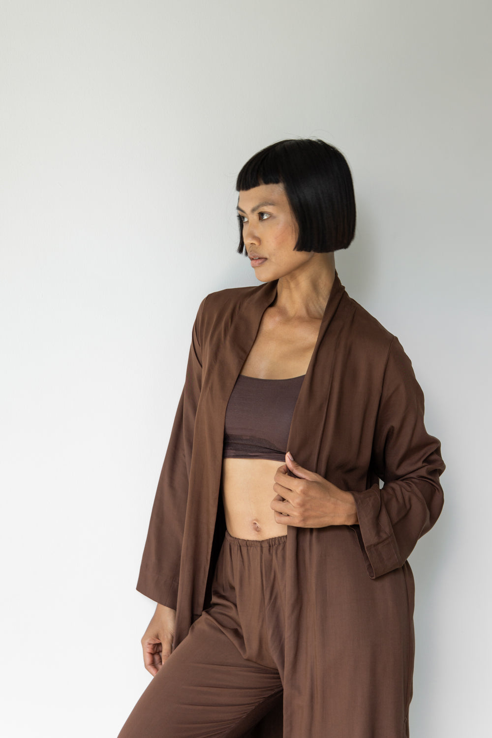 Lin Pants, Premium Rayon, Earth Cacao, view 8