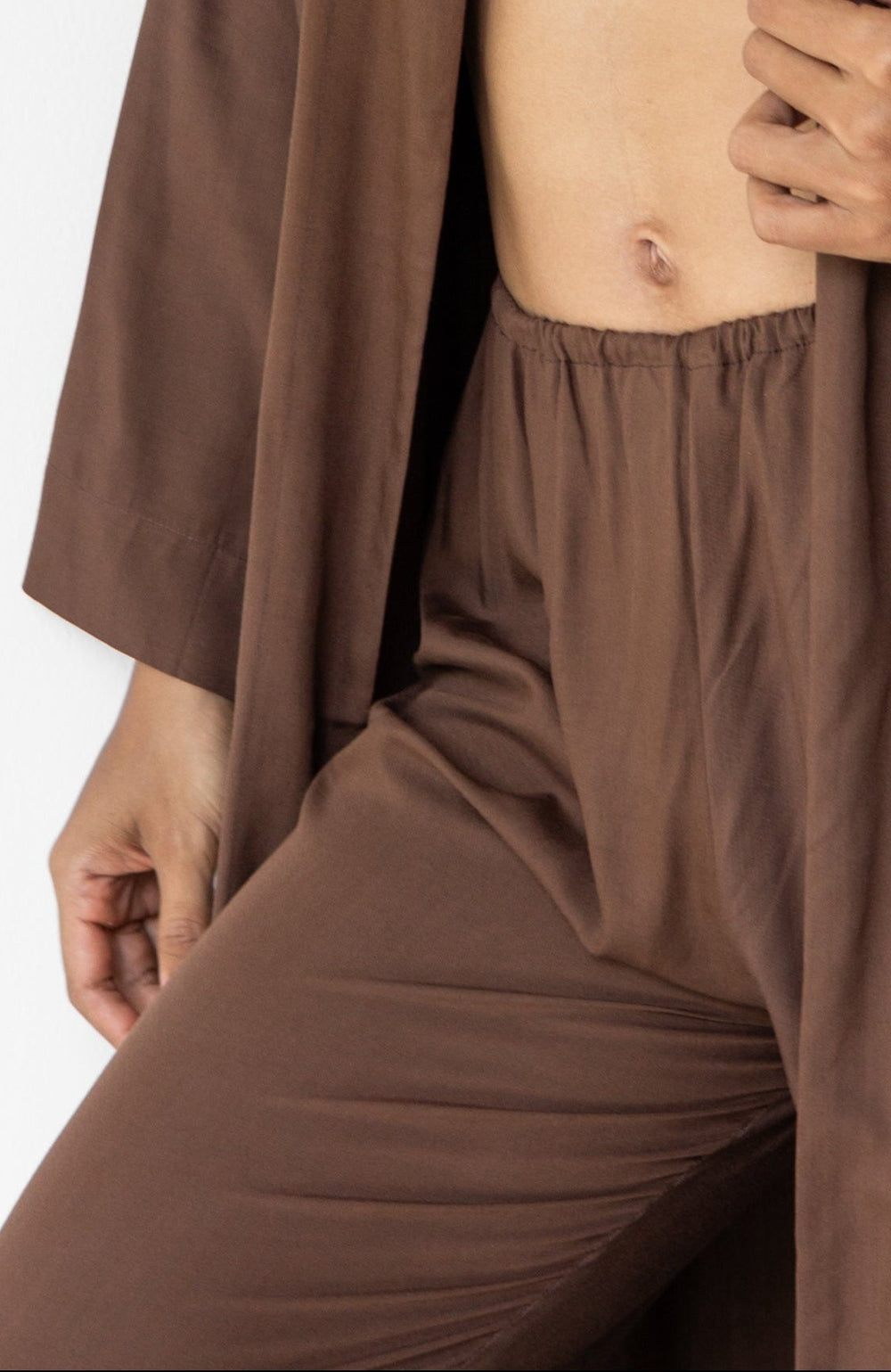 Lin Pants, Premium Rayon, Earth Cacao, view 3