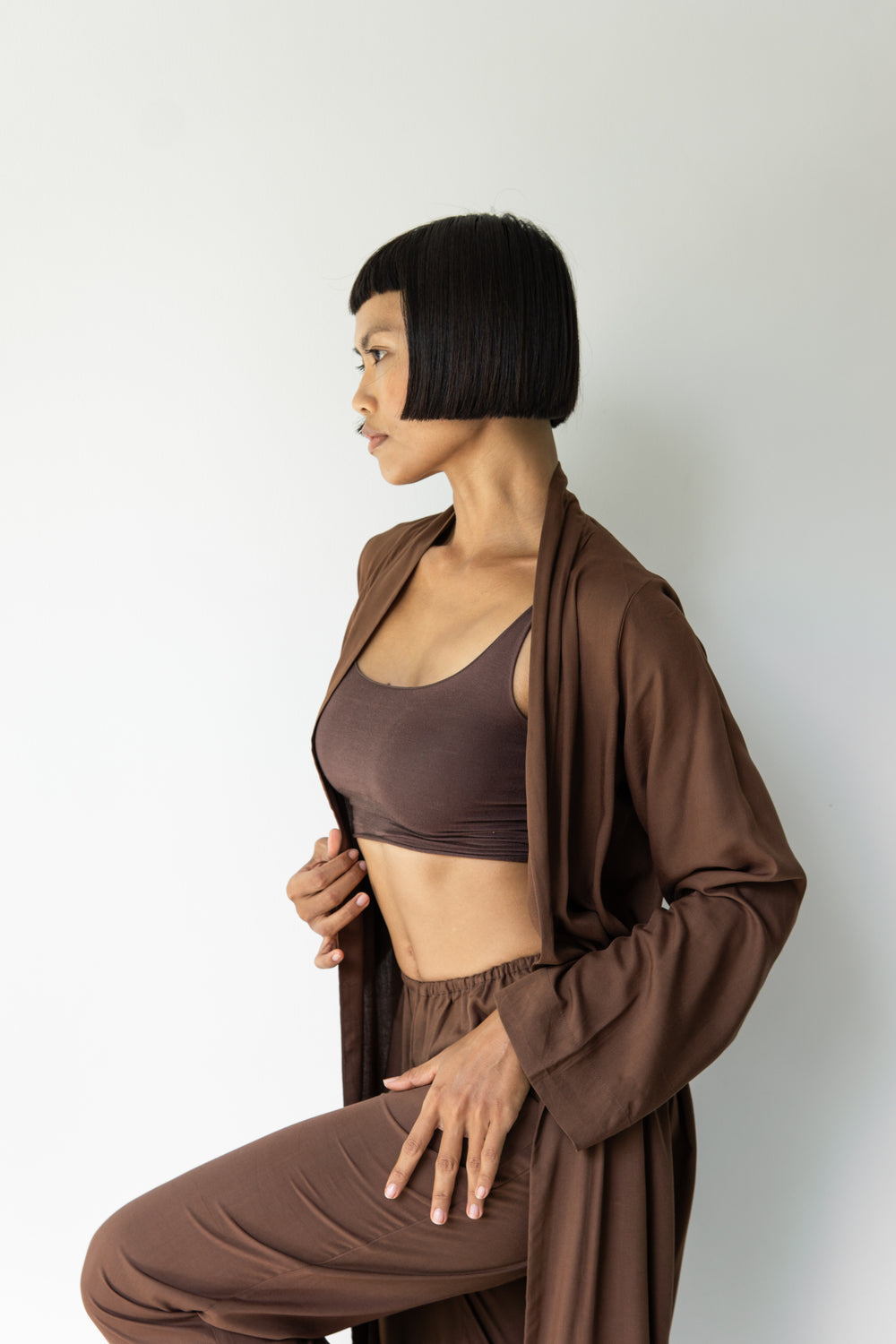 Lin Pants, Premium Rayon, Earth Cacao
