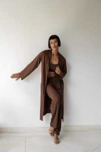 Lin Pants, Premium Rayon, Earth Cacao, view 2