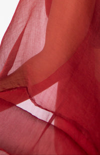 Yun Poncho, Silk Crinkle, Sacred Maroon, view 4