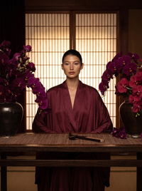 Aset Kimono in Autumn Plum
