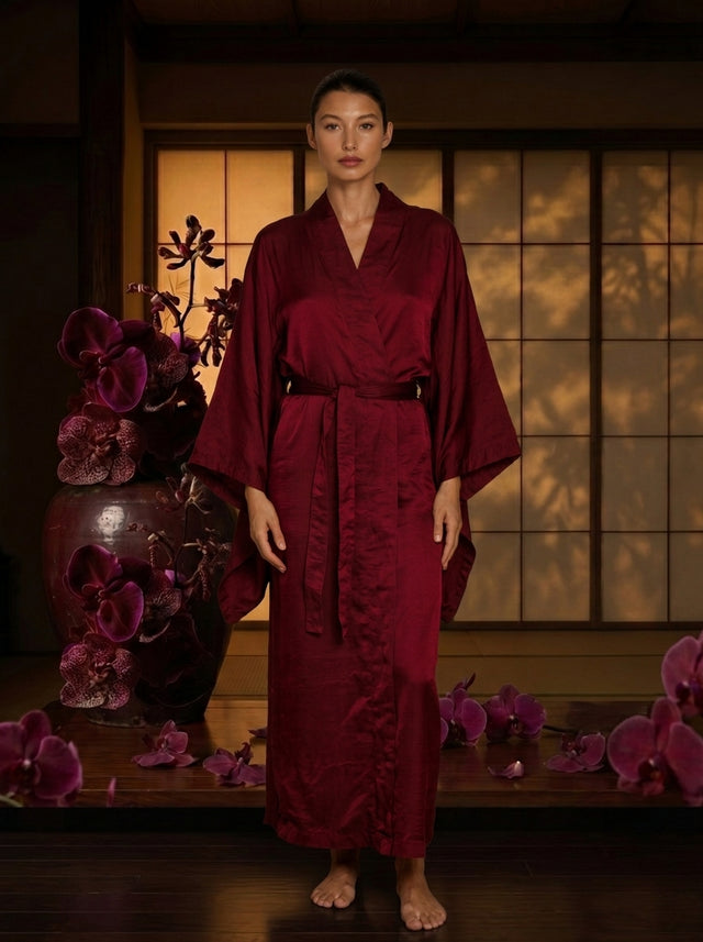 Aset Dua Kimono in Red Cherry