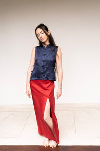 Makoto Skirt in Red Peony
